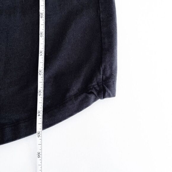 Roots Womens Cotton Crew Neck Short Sleeve Pockets T-Shirt Dress Black Large - Picture 5 of 8